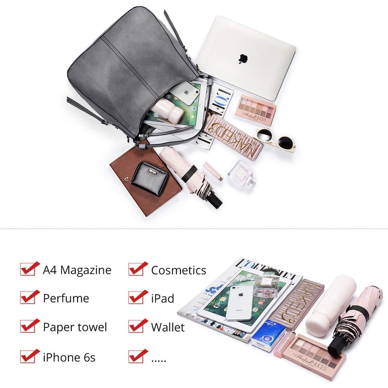 Realer Handbags for Women Hobo Purse Large Ladies Crossbody Shoulder Bag Faux Leather - Image 5